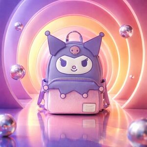Kuromi Loungefly Lilac Sequined Dreams Mini Backpack